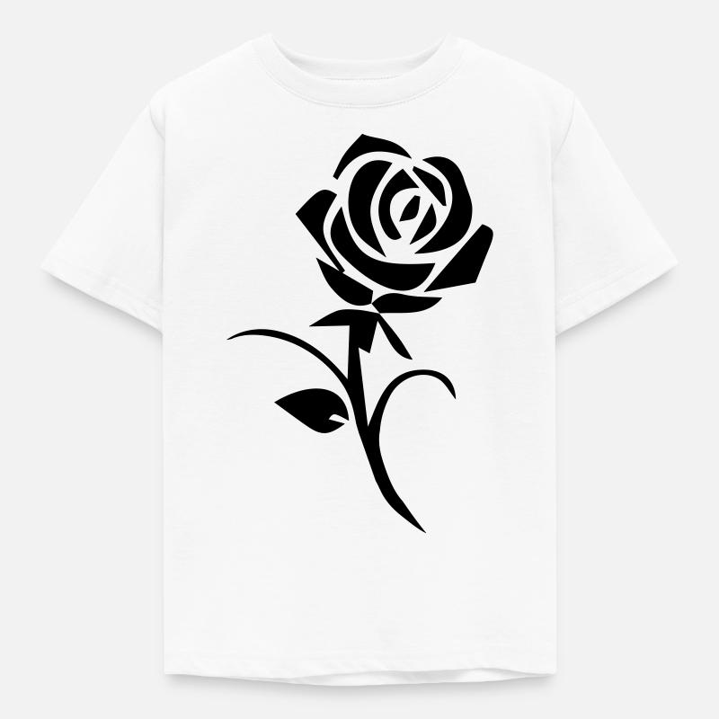 Rose - Kinder T-Shirt - Weiß
