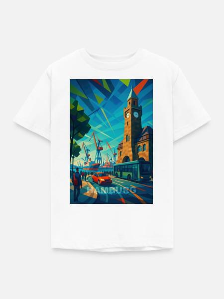Hamburg LANDUNGSBRÜCKEN – Tor zum Hafen - Kinder T-Shirt - Weiß