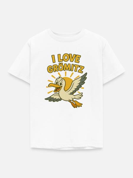 I love Grömitz - Kinder T-Shirt - Weiß
