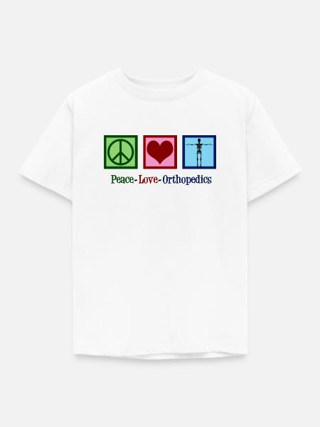 Friedensliebes-Orthopädie - Kinder T-Shirt - Weiß