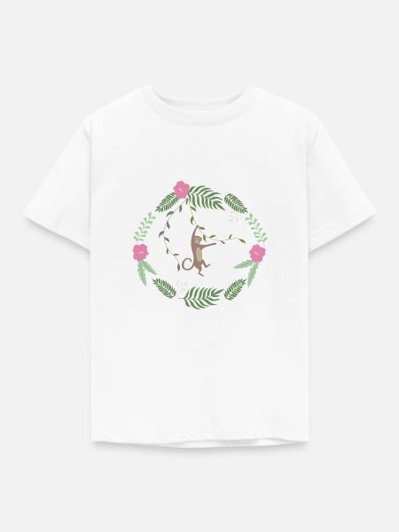 Mikey Affe - Kinder T-Shirt - Weiß