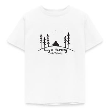 Nature nature lovers camper camping - Kids' T-Shirt - white - Front - AI Model Kid Male (0cm)