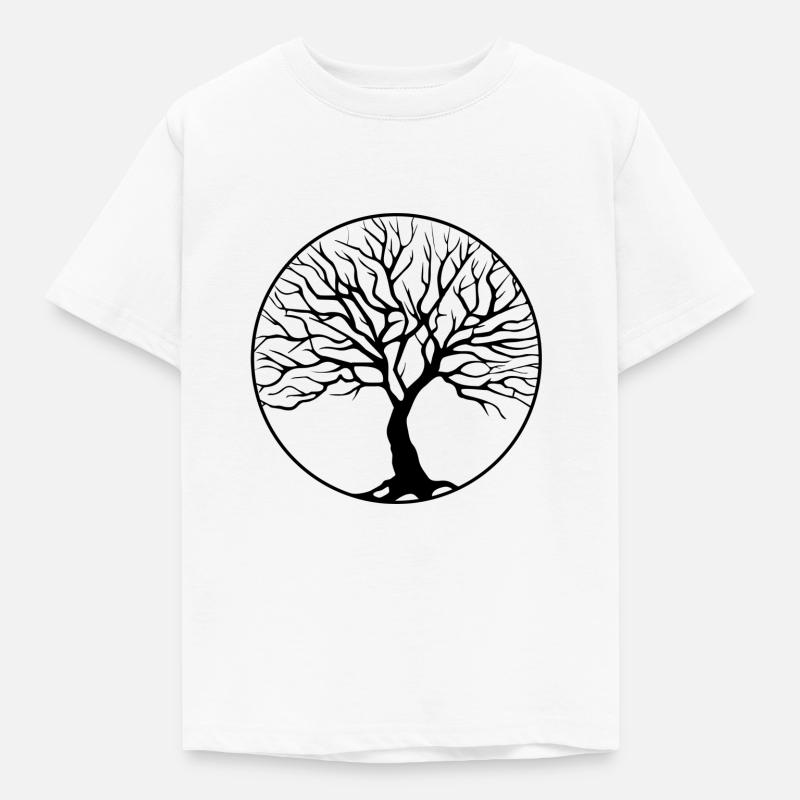 tree circle - Kids' T-Shirt - white