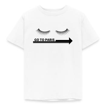 GO TO PARIS - Kids' T-Shirt - white - Front - AI Model Kid Male (0cm)
