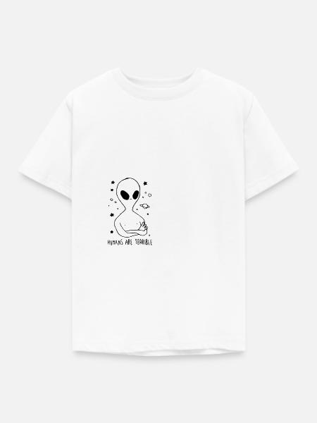 alien - Kinder T-Shirt - Weiß
