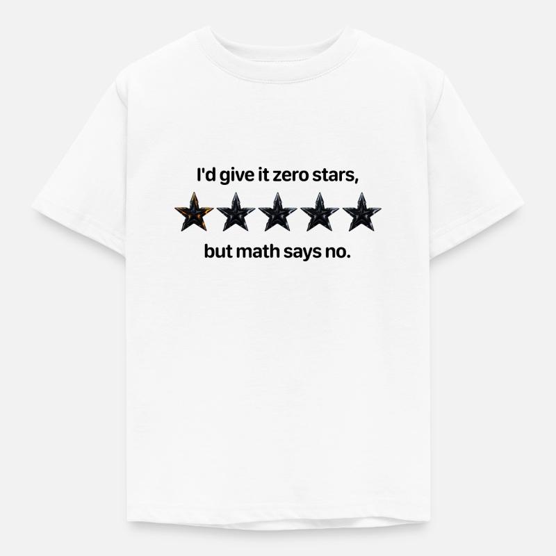 Zero Stars Math Comedy - Kinder T-Shirt - Weiß