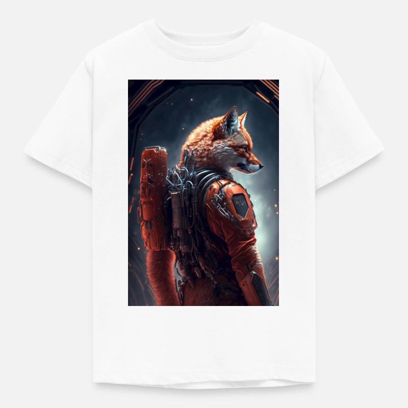 Renard dans l’espace - T-shirt Enfant - blanc