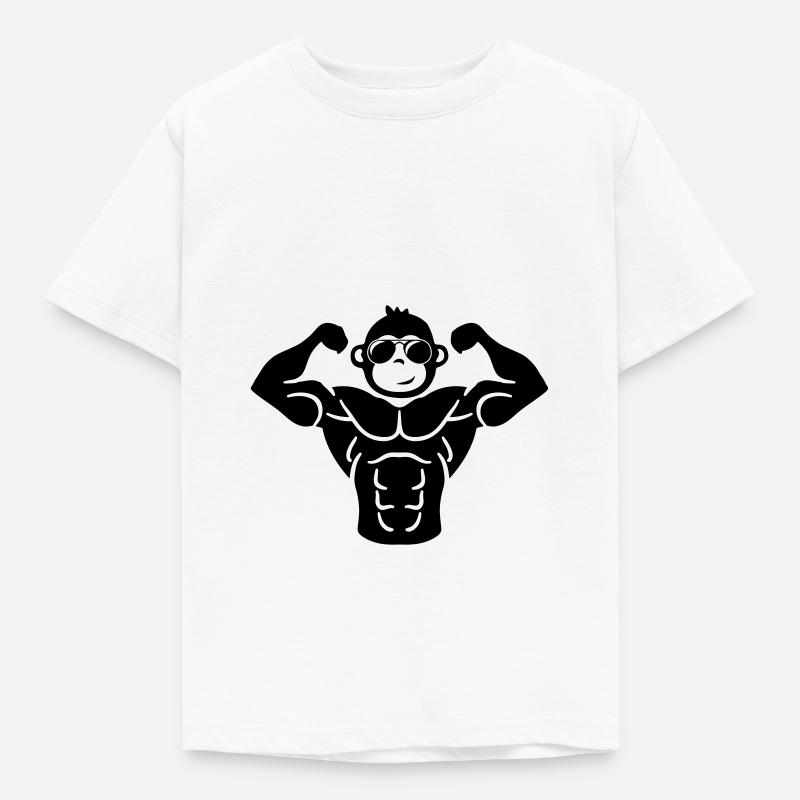 apinan lihakset - Lasten t-paita - valkoinen