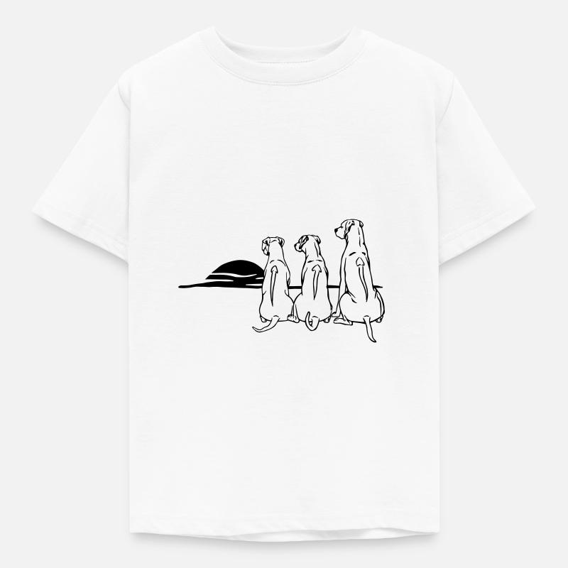 3 Rhodesian Ridgeback - Kids' T-Shirt - white