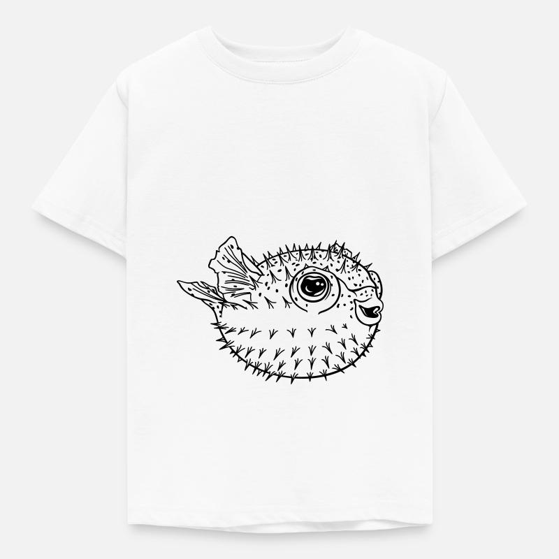 poisson globe - T-shirt Enfant - blanc