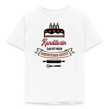Geburtstag Konditorin Bäckerin Geb Konditorei - Kinder T-Shirt - Weiß - Vorne - AI Model Kid Male (0cm)