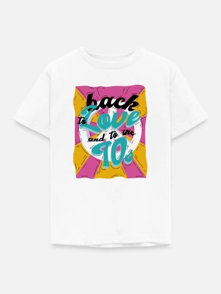 70s - Kinder T-Shirt - Weiß