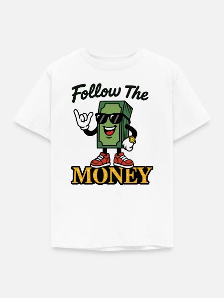 Folgen Sie dem Geld - Kinder T-Shirt - Weiß