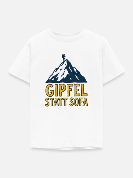 Gipfel statt Sofa - Kinder T-Shirt - Weiß