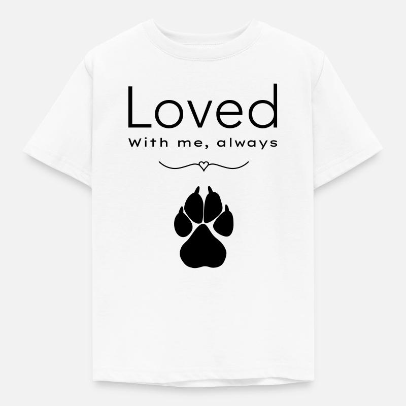 Der Hund liebte ihn - Kinder T-Shirt - Weiß
