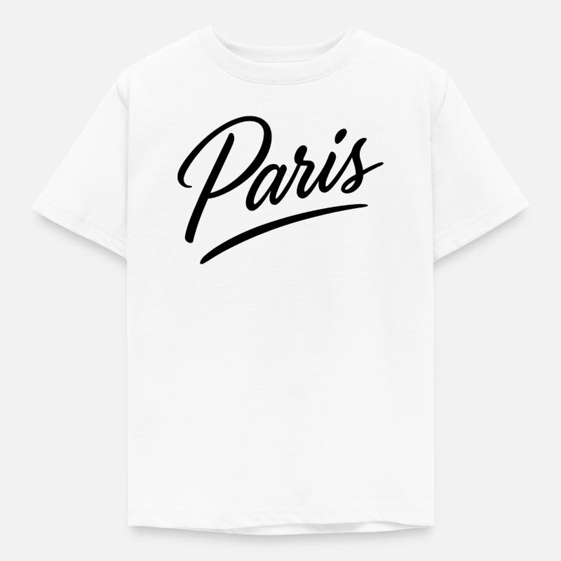 Paris Script Lettering - Kids' T-Shirt - white