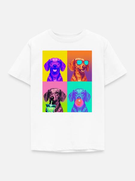 Hunde Dackel Hund - Kinder T-Shirt - Weiß