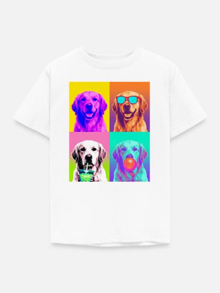 Hunde Golden Retriever Hund - Kinder T-Shirt - Weiß