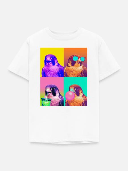 Falken Falke - Kinder T-Shirt - Weiß