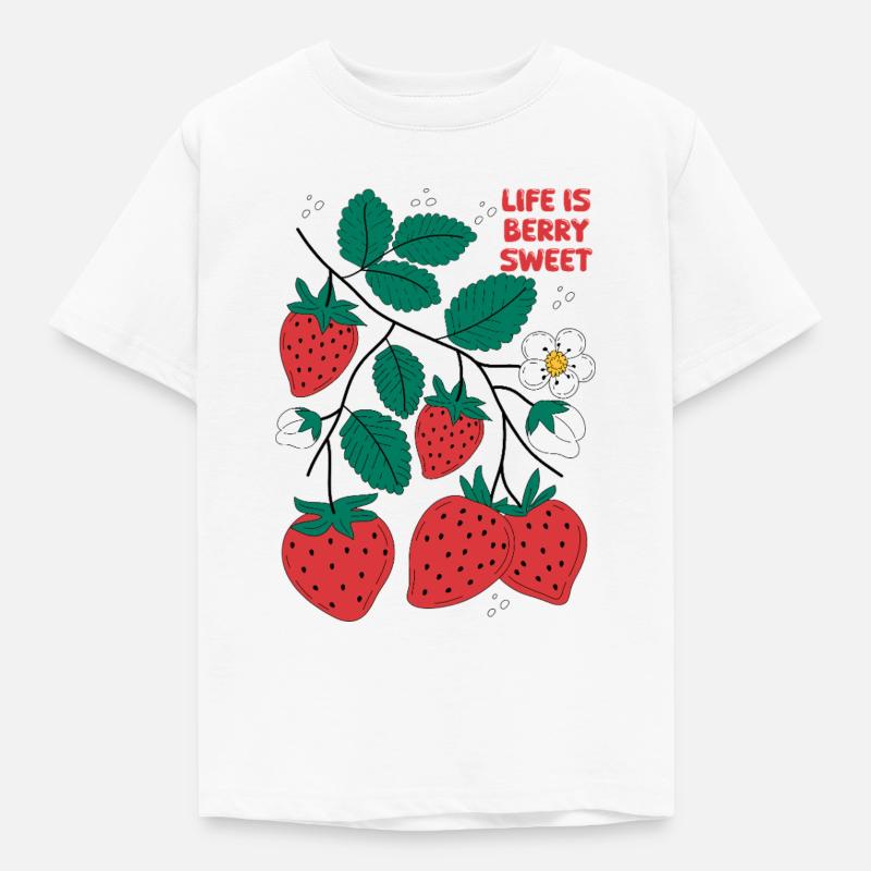 Süße erdbeere - Kinder T-Shirt - Weiß