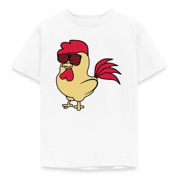 cooler_hahn_02 - Kids' T-Shirt - white - Front - AI Model Kid Male (0cm)