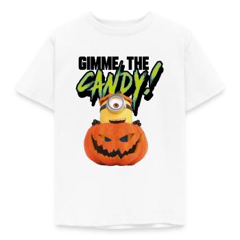 Minions Stuart Gib Mir Süßigkeiten - Kinder T-Shirt - Weiß - Vorne - AI Model Kid Male (0cm)