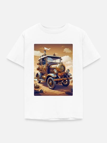 Steampunk Automobile 1.7 - Kinder T-Shirt - Weiß