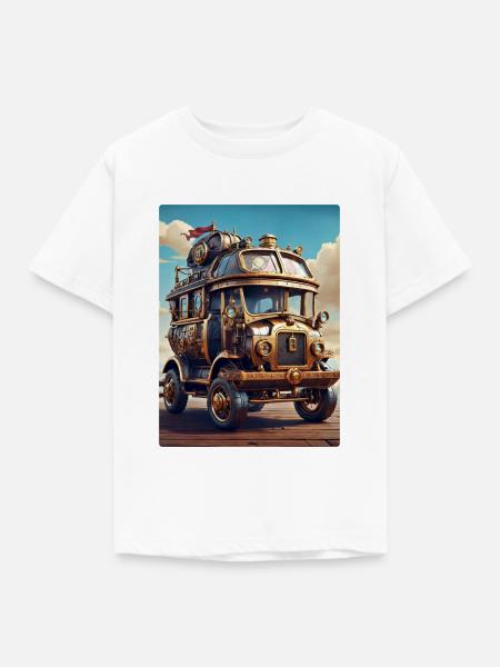 Steampunk Automobile 1.14 - Kinder T-Shirt - Weiß