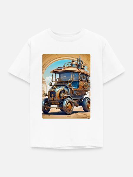 Steampunk Automobile 1.3 - Kinder T-Shirt - Weiß