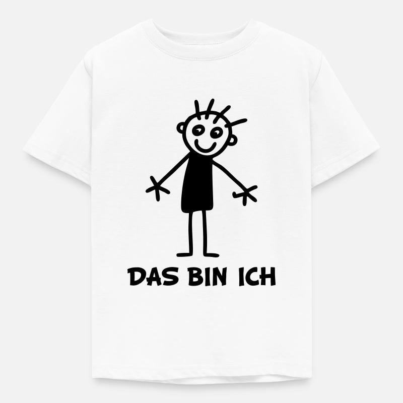 Strichmännchen Ich - Kinder T-Shirt - Weiß