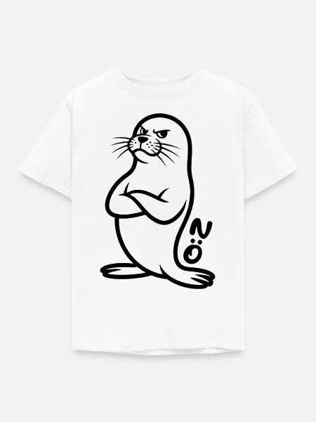 Seehund Nö - Kinder T-Shirt - Weiß