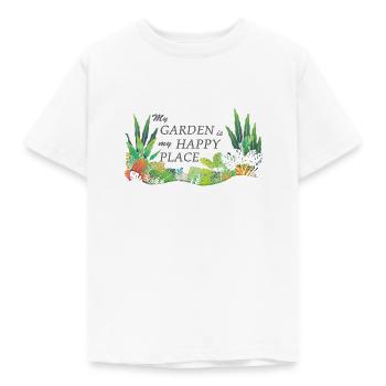 Garten Lieblingsplatz - Kinder T-Shirt - Weiß - Vorne - AI Model Kid Male (0cm)