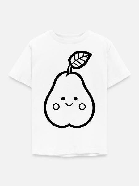 Birne - Kinder T-Shirt - Weiß
