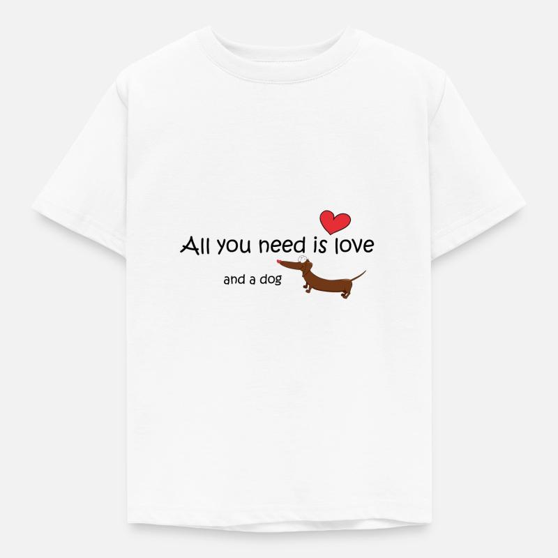 Teckel comique mignon avec dicton - T-shirt Enfant - blanc