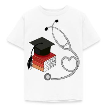 medical degree - Kids' T-Shirt - white - Front - AI Model Kid Male (0cm)