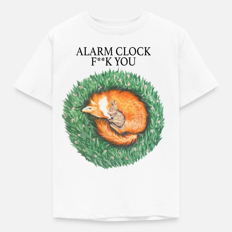 Fuchs und Hase schlafen friedlich - Kinder T-Shirt - Weiß