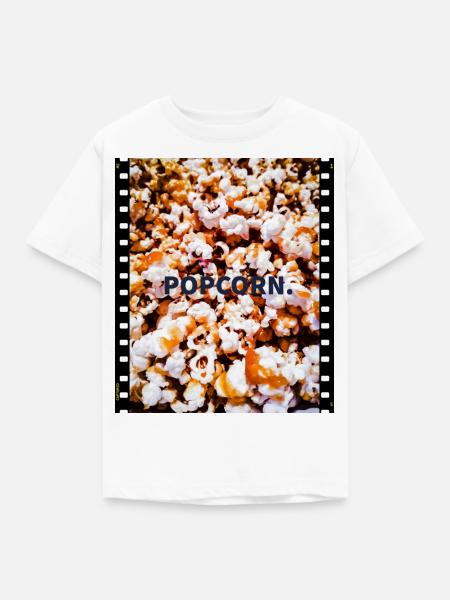Popcorn - Kinder T-Shirt - Weiß