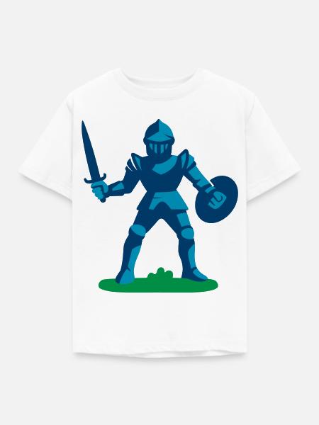 Wächter des Ritterwegs - Kinder T-Shirt - Weiß