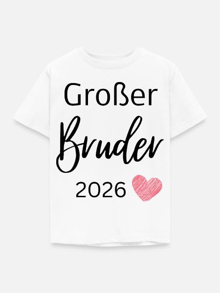 Großer Bruder 2026 - Kinder T-Shirt - Weiß