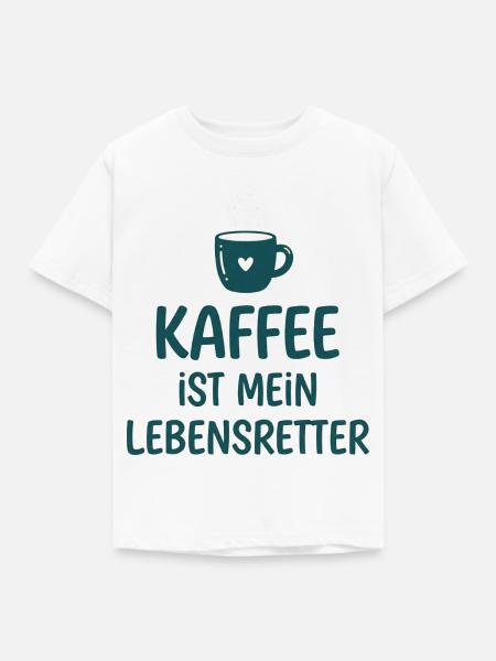 Kaffee ist mein Lebensretter - Kinder T-Shirt - Weiß
