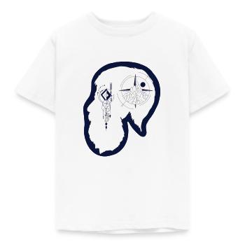 Hipster Beard Compass - Hipster with a compass - Kids' T-Shirt - white - Front - AI Model Kid Male (0cm)