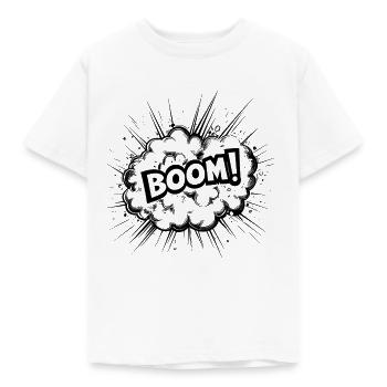 BOOM! – Dynamic comic book design - Kids' T-Shirt - white - Front - AI Model Kid Male (0cm)