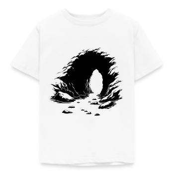 Höhle mit Licht – Mystischer Eingang in die Natur - Kinder T-Shirt - Weiß - Vorne - AI Model Kid Male (0cm)