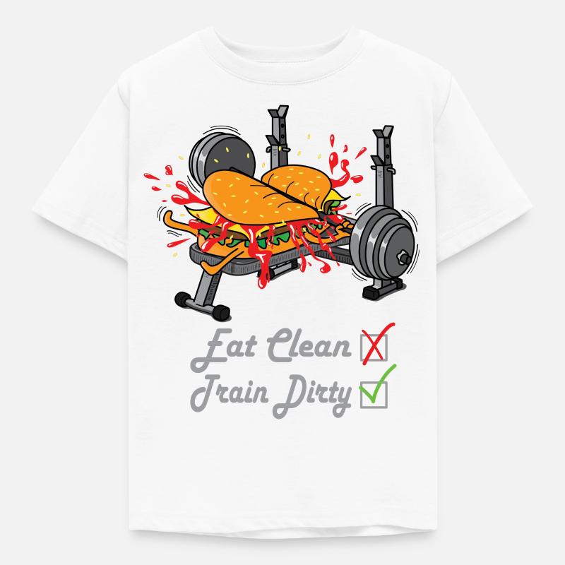 Hamburger Développé Couché Musculation - T-shirt Enfant - blanc