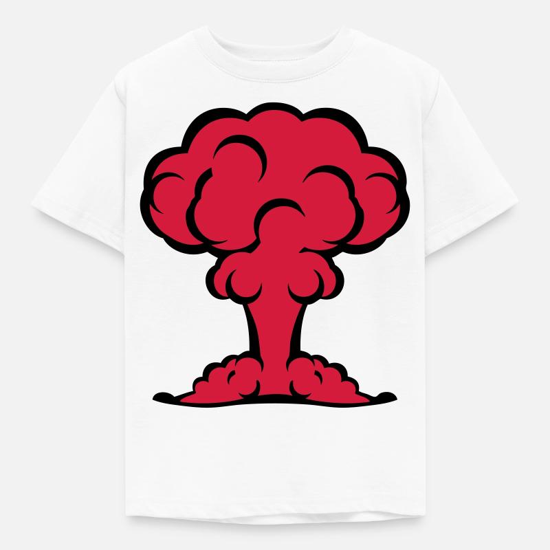 champignon nucleaire atomique bombe explosion - T-shirt Enfant - blanc