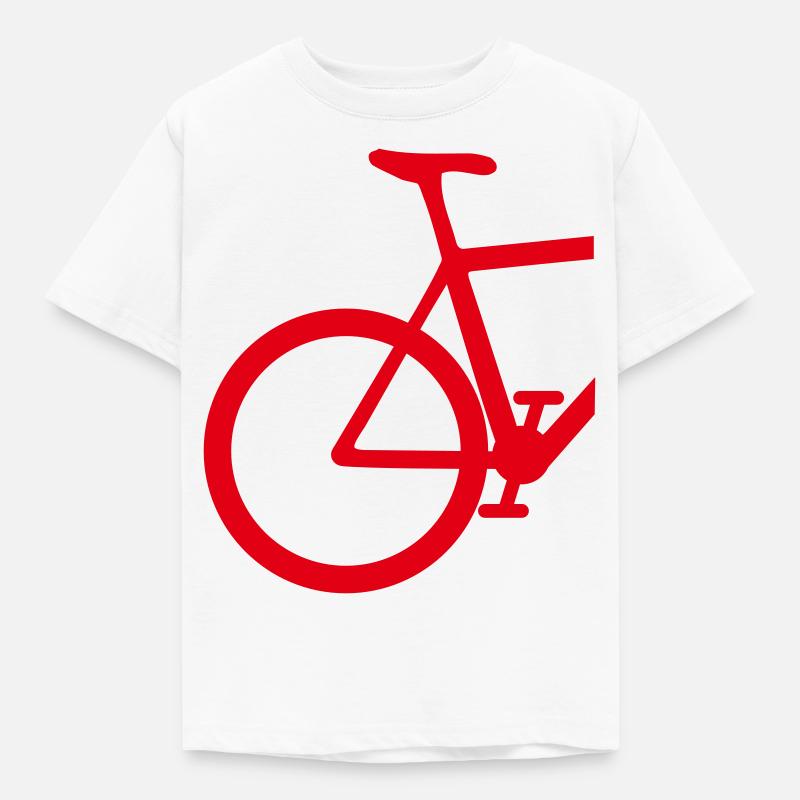 Rennrad rear - Kinder T-Shirt - Weiß
