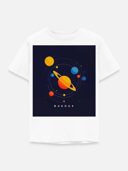 Bauhas Planetensystem - Kinder T-Shirt - Weiß