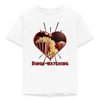Ich liebe Binge Watching - Kinder T-Shirt - Weiß - Vorne - AI Model Kid Male (0cm)