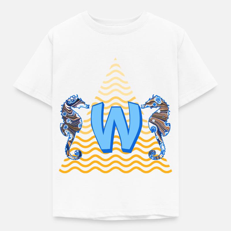 seepferdchen e 262 w - Kinder T-Shirt - Weiß