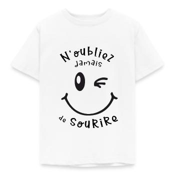 N'oubliez jamais de sourire - T-shirt Enfant - blanc - Devant - AI Model Kid Male (0cm)
